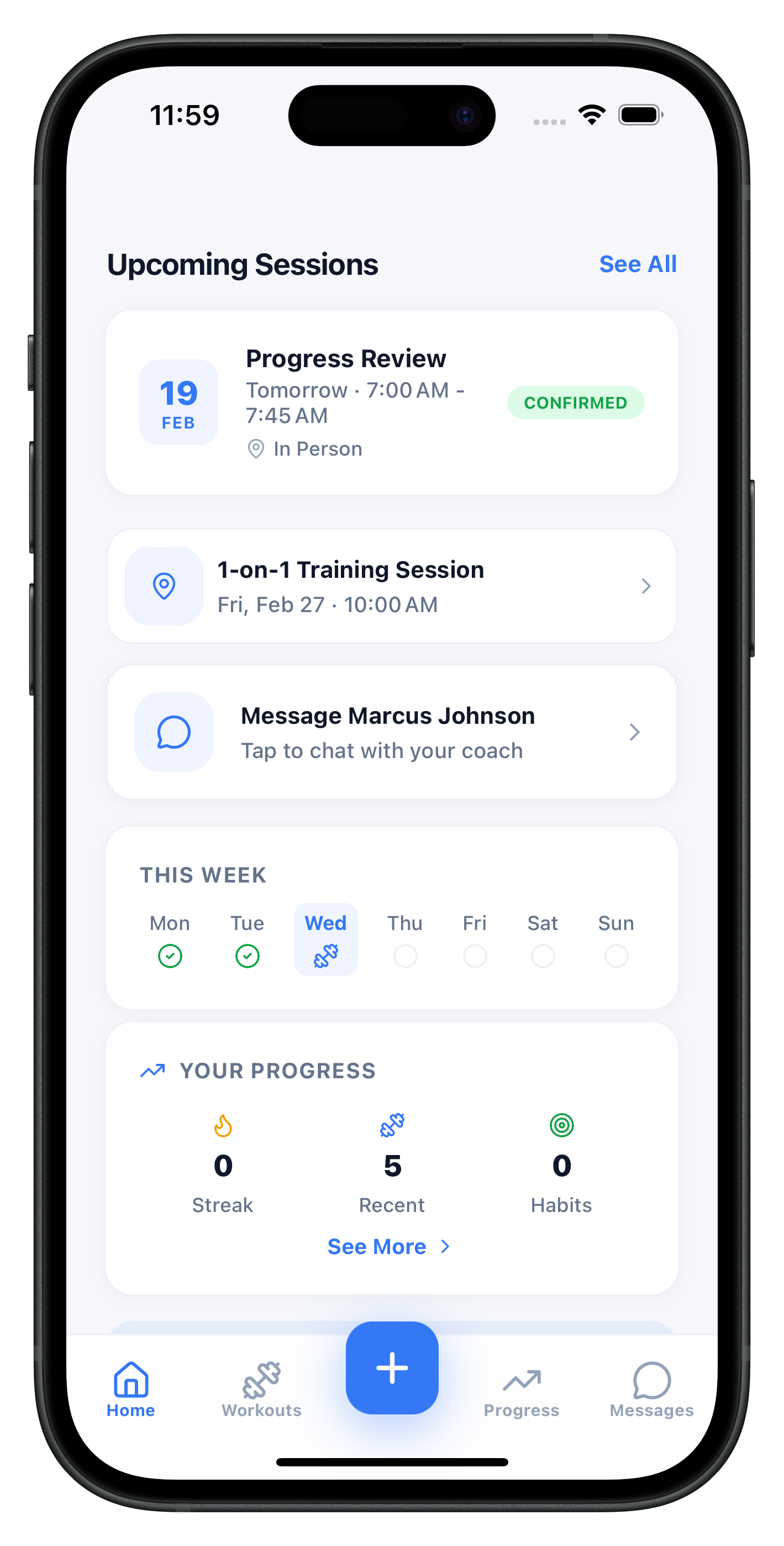 Upcoming coaching sessions